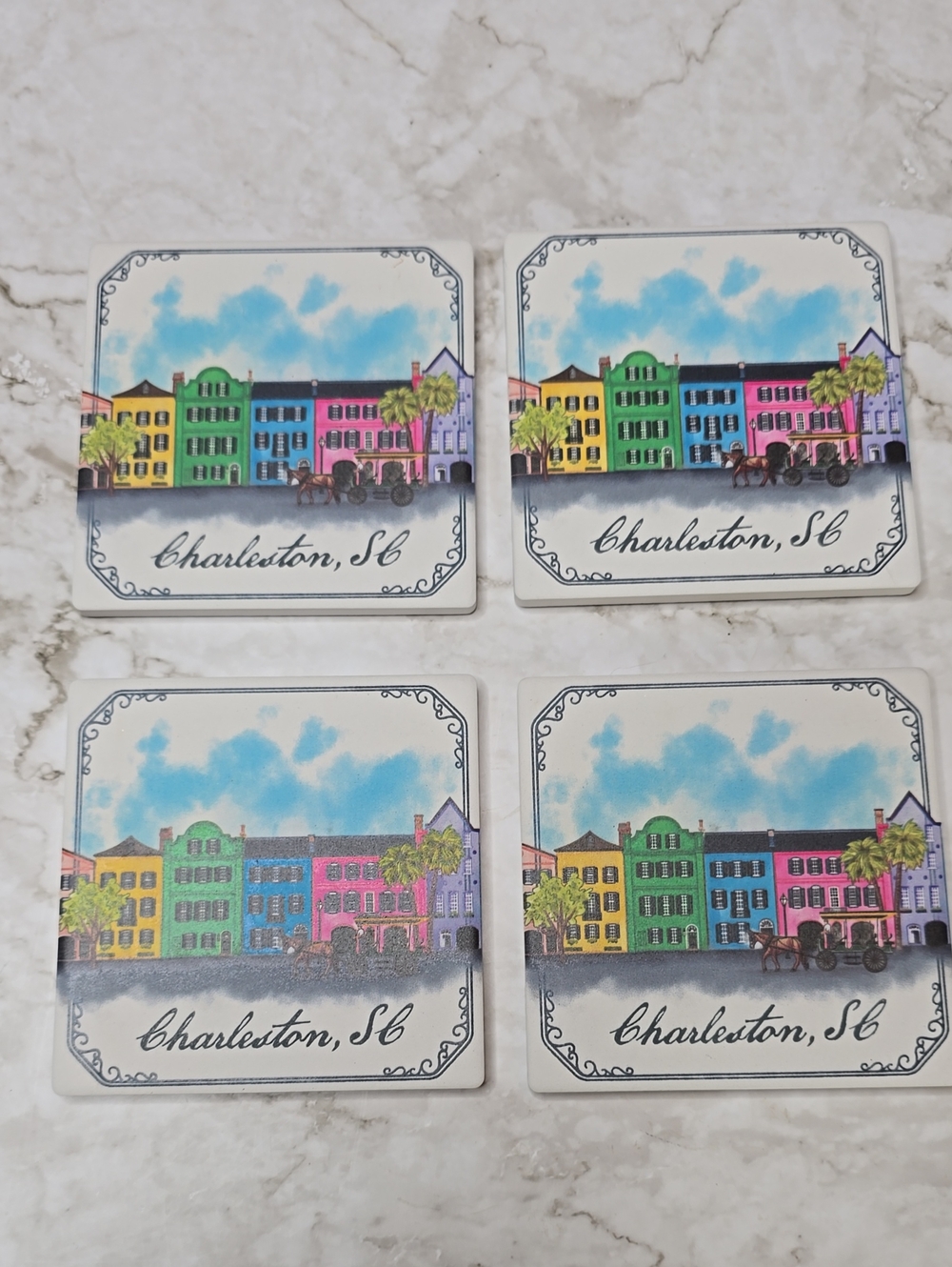 NIB Charleston, South Carolina coasters, set of 4
